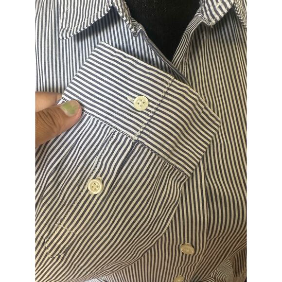 J by J.Crew Tie-Waist Shirt Dress – Blue, Size 8 - Picture 4 of 8